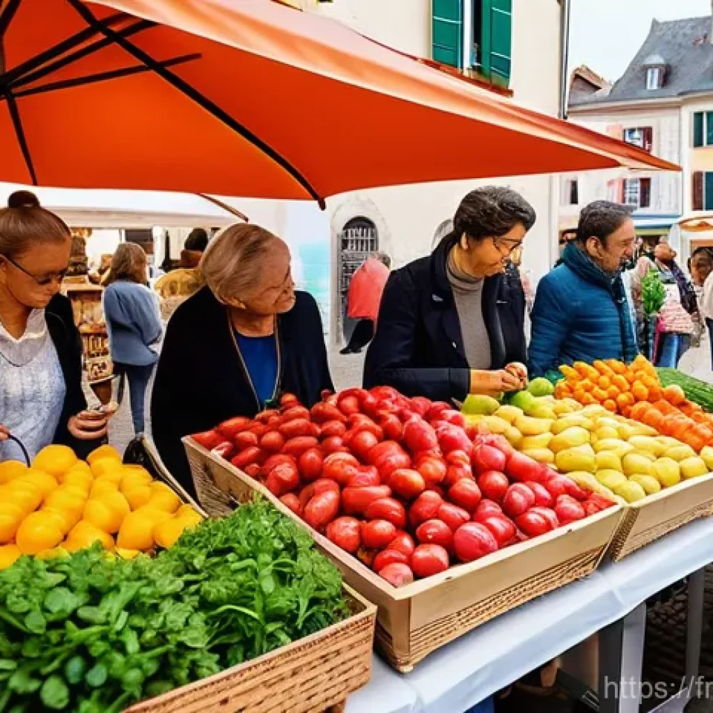 CBDC 관련 최신 연구 및 동향 - A bustling, diverse European market scene, perhaps in a charming French town square. People of vario...
