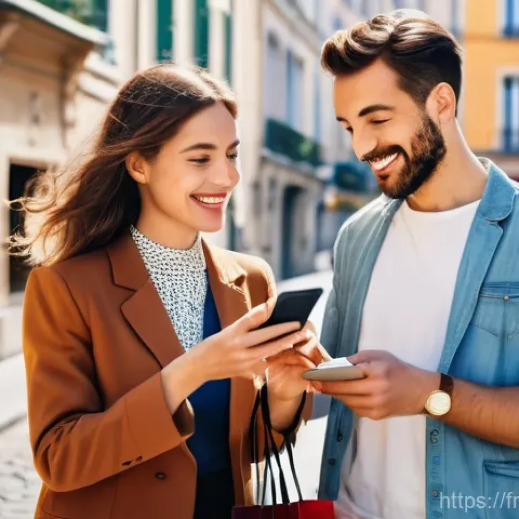 CBDC와 중앙은행 디지털화의 미래 - **Subject:** A young, elegantly dressed couple in their late 20s to early 30s, representing a contem...