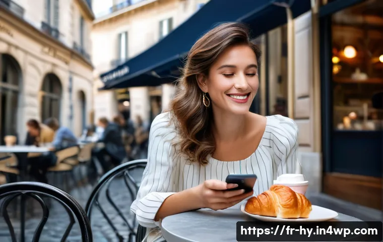 CBDC의 경제적 충격 완화 전략 - **Prompt:** A young, elegantly dressed woman in her late 20s is enjoying a coffee and croissant at a...