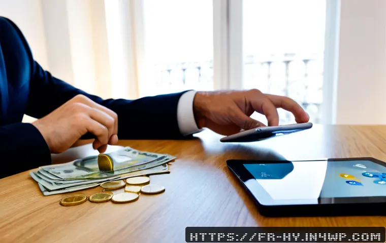 Home 17 CBDC와 핀테크 산업의 관계 - Photorealistic modern French fintech workspace in Paris, a professional analyst using a secure table...